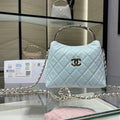 Chanel 25SS Crush With handle box Bag Lambskin AP4591 Blue - Default Title - View 1