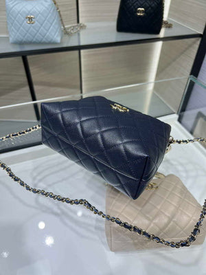 Chanel 25SS Crush With handle box Bag Lambskin AP4591 Navy Blue - Default Title - View 6