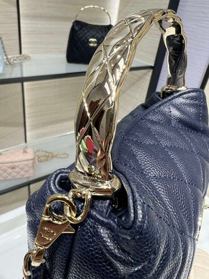 Chanel 25SS Crush With handle box Bag Lambskin AP4591 Navy Blue - Default Title - View 7