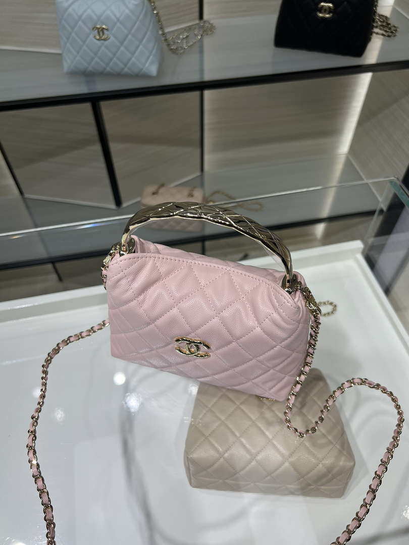 Chanel 25SS Crush With handle box Bag Lambskin AP4591 Pink - Default Title - View 4