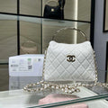 Chanel 25SS Crush With handle box Bag Lambskin AP4591 White - Default Title - View 1