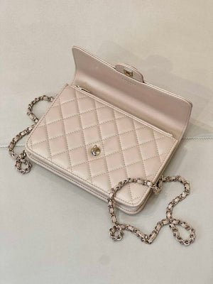 Chanel 25SS Flap Bag Lambskin With Top Handle AS4450 Apricot - Default Title - View 6