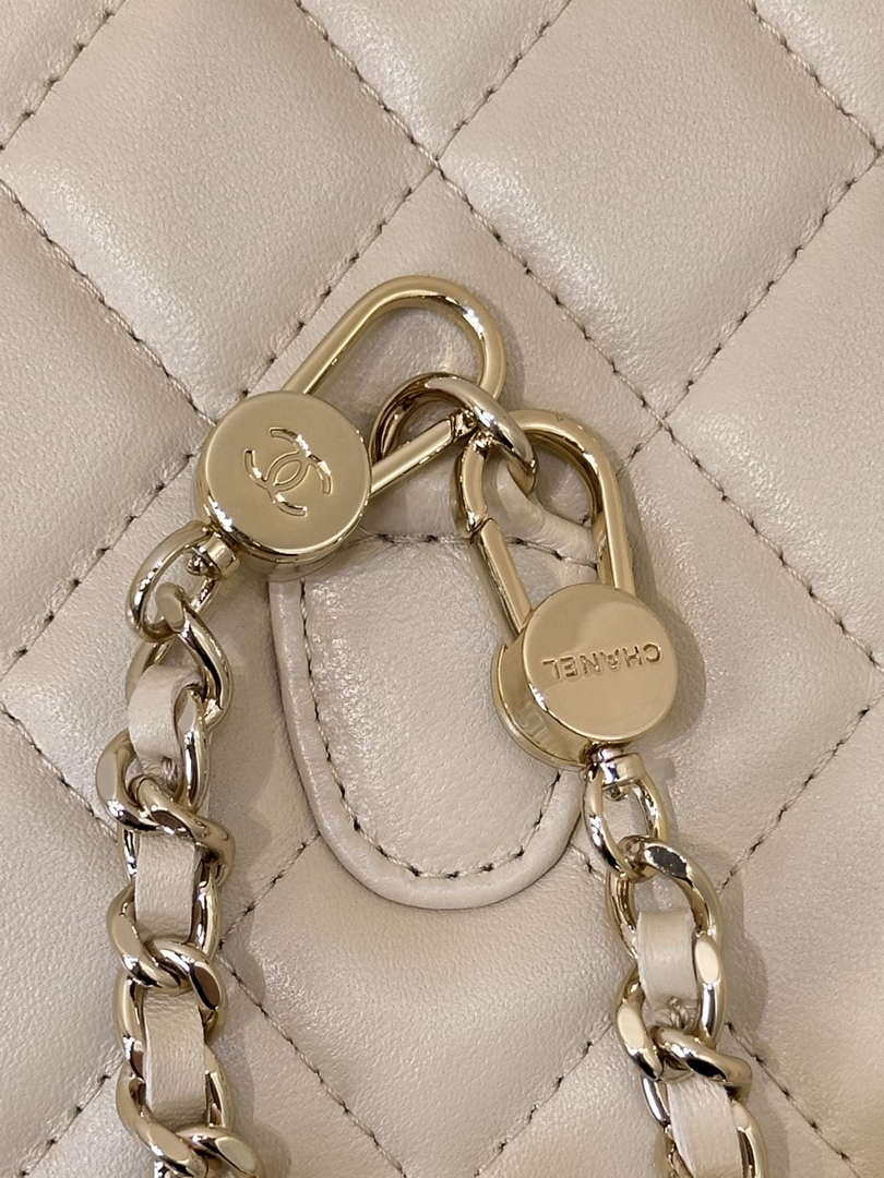 Chanel 25SS Flap Bag Lambskin With Top Handle AS4450 Apricot - Default Title - View 10
