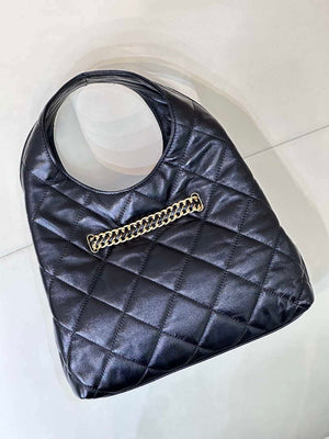 Chanel 25SS Hobo Bag Shiny Lambskin & Gold-Tone Metal AS5411 Black - Default Title - View 17