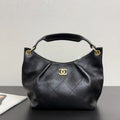 Chanel 26C A99103 Hobo Calfskin & Gold-Tone Metal Black