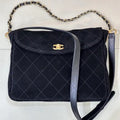 Chanel 26C AS5883 Hobo bag Black suede calfskin Gold-Tone Metal