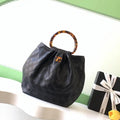Chanel 26C AS6010 Hobo Lambskin Turtoise-Shell Effect Plexi & Gold-Tone Metal Black