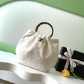 Chanel 26C AS6010 Hobo Lambskin Turtoise-Shell Effect Plexi & Gold-Tone Metal White