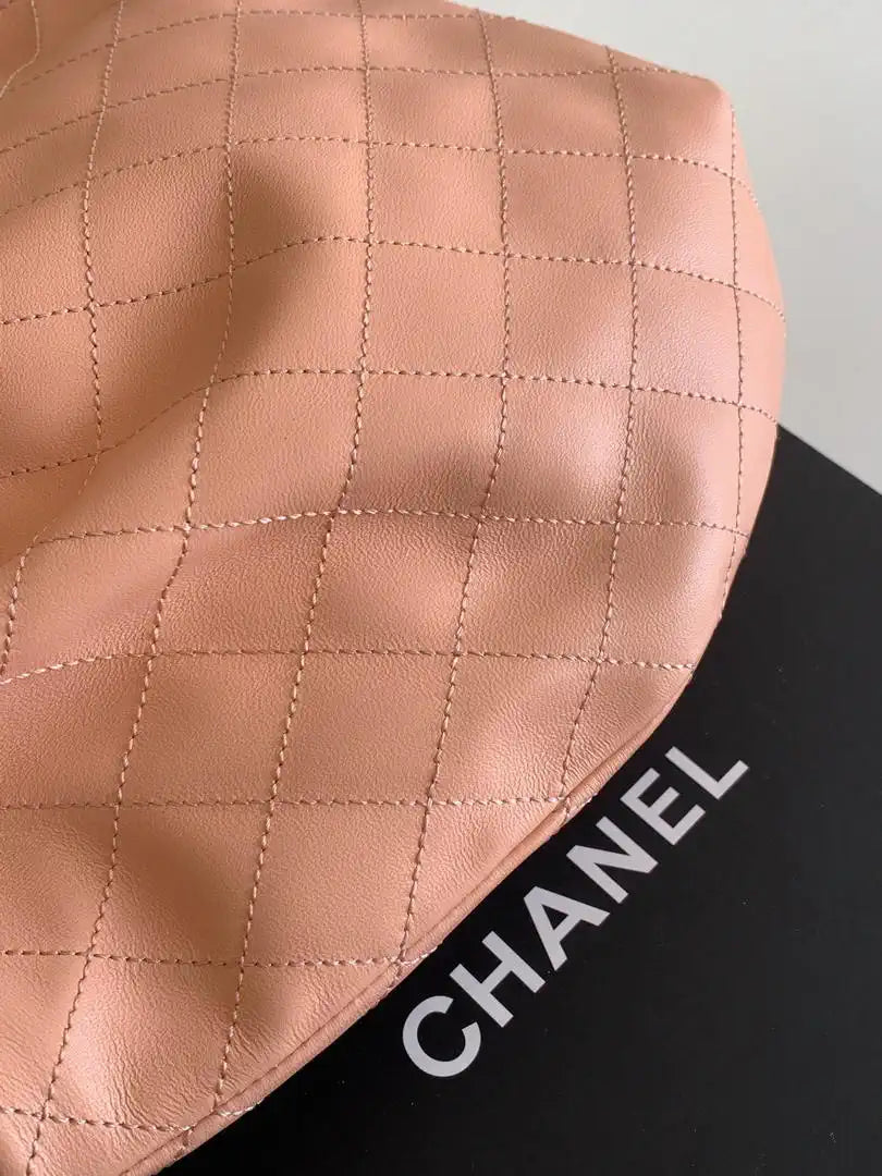 Chanel 26C AS6010 Hobo Lambskin Turtoise-Shell Effect Plexi & Gold-Tone Metal Pink
