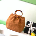 Chanel 26C AS6010 Hobo Suede Calfskin Turtoise-Shell Effect Plexi & Gold-Tone Metal Tan