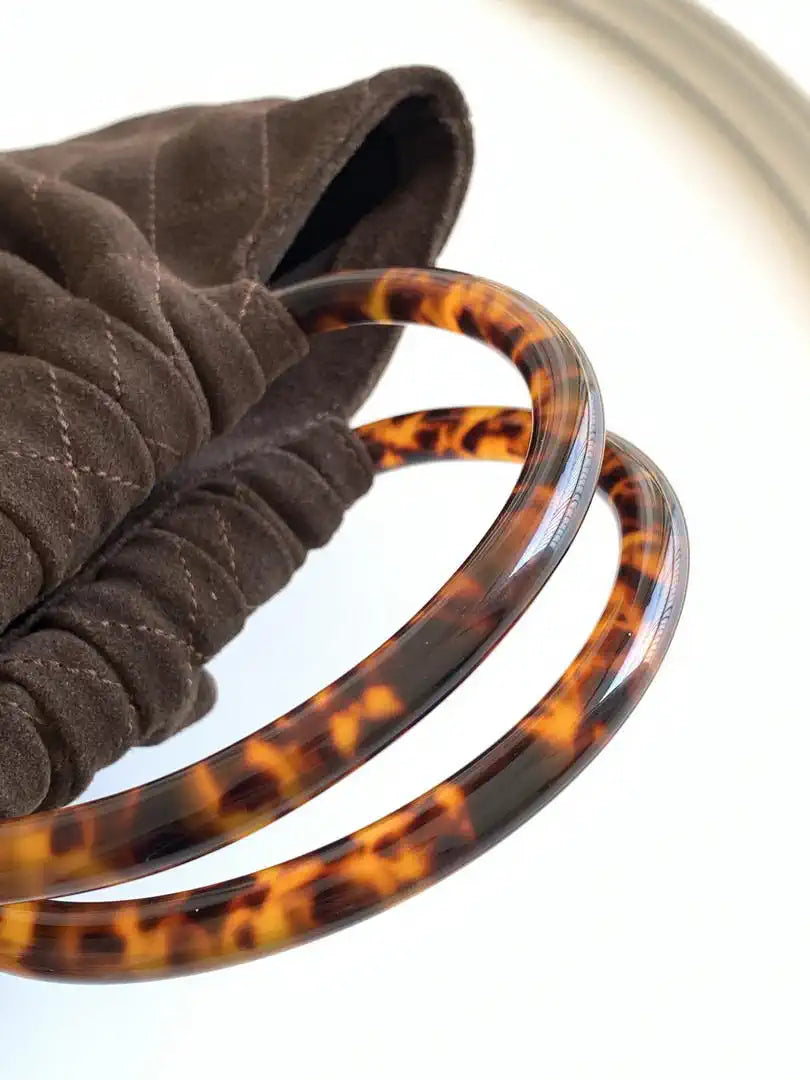 Chanel 26C AS6010 Hobo Suede Calfskin Turtoise-Shell Effect Plexi & Gold-Tone Metal Brown