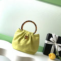 Chanel 26C AS6022 Small Hobo Lambskin Turtoise-Shell Effect Plexi & Gold-Tone Metal Yellow
