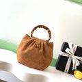 Chanel 26C AS6022 Small Hobo Suede Calfskin Turtoise-Shell Effect Plexi & Gold-Tone Metal earth yellow