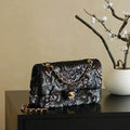 Chanel 26C Flap Classic 11.12 Handbag Colorful neon dense sequins A01112