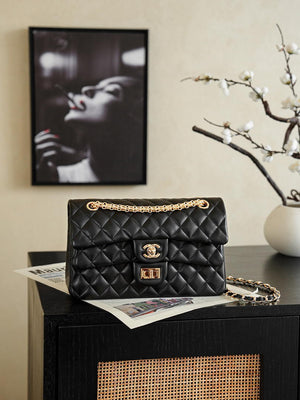 Chanel 26K Flap Classic 11.12 Handbag A01112  Lambskin Black - Default Title - View 1