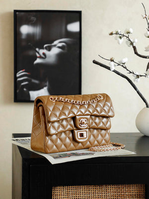 Chanel 26K Flap Classic 11.12 Handbag A01112  Lambskin Tan - Default Title - View 2