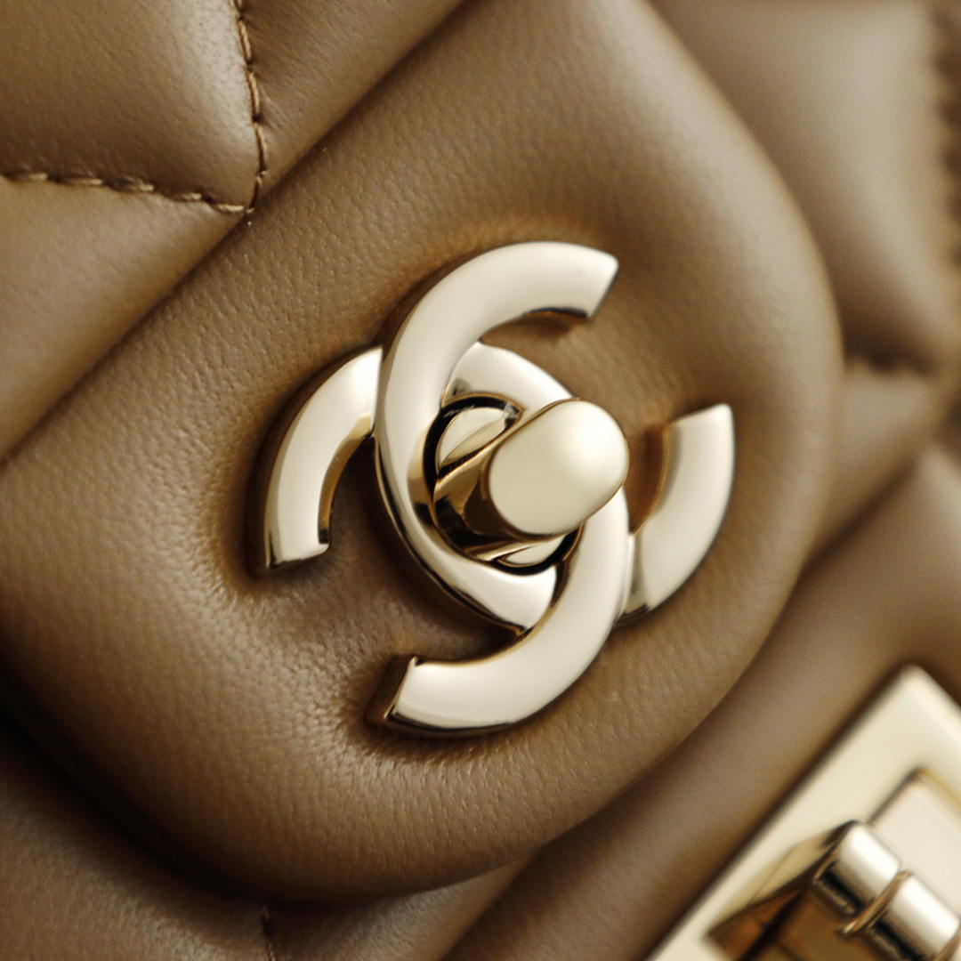 Chanel 26K Flap Classic 11.12 Handbag A01112  Lambskin Tan - Default Title - View 7