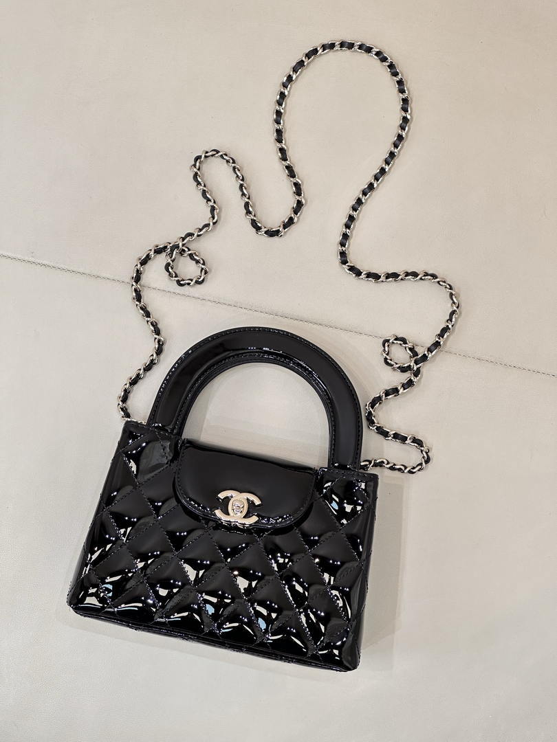 Chanel 26S AS4416 Mini Shopping Bag Mirror Calfskin Black