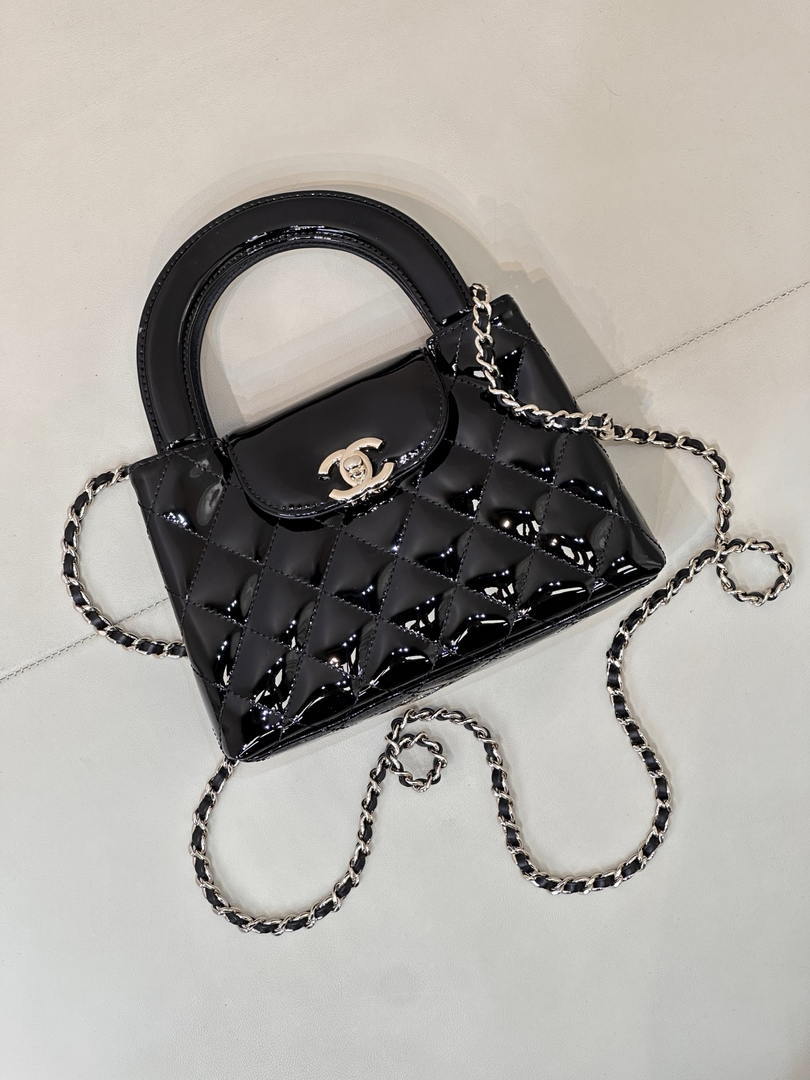 Chanel 26S AS4416 Mini Shopping Bag Mirror Calfskin Black