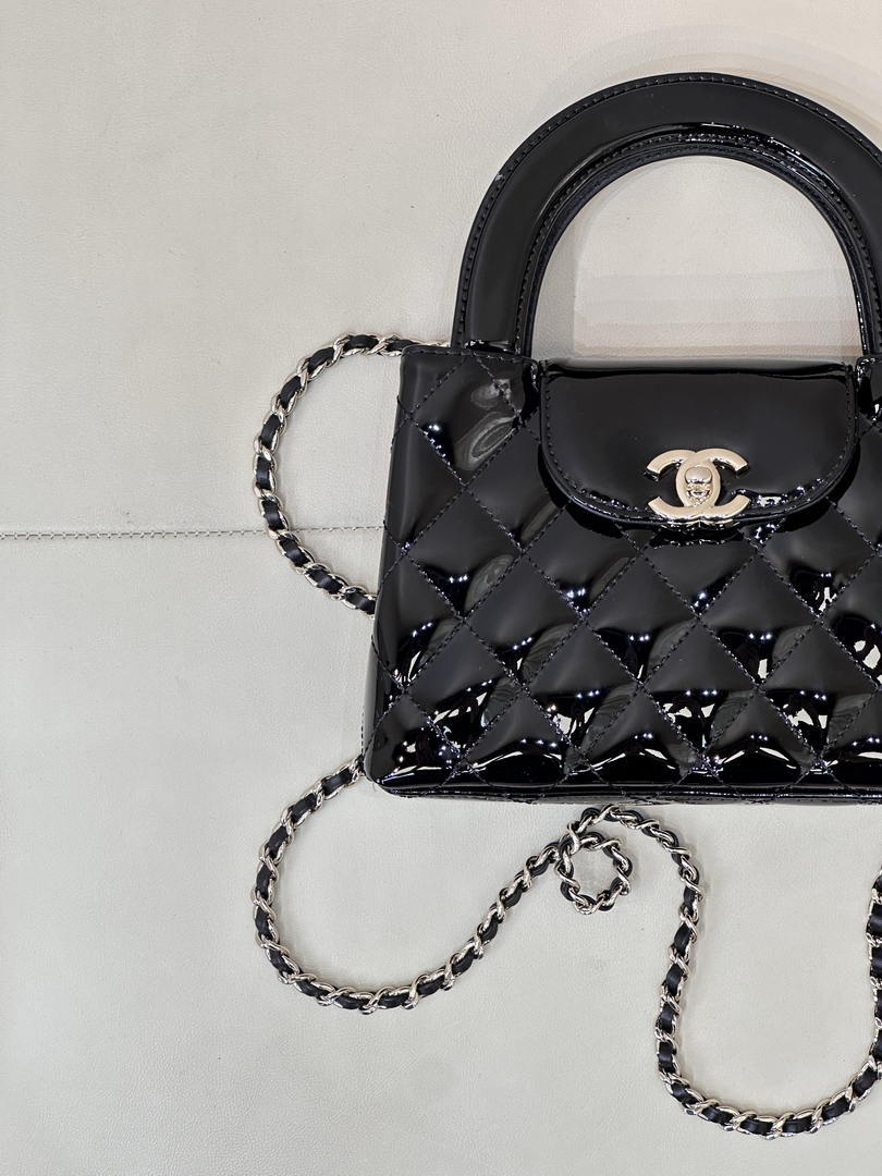Chanel 26S AS4416 Mini Shopping Bag Mirror Calfskin Black