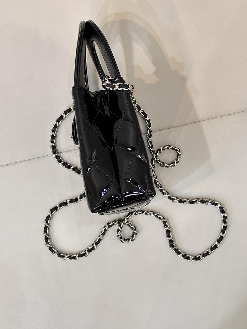 Chanel 26S AS4416 Mini Shopping Bag Mirror Calfskin Black - Default Title - View 8