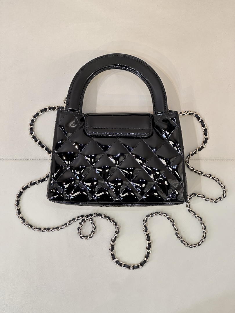 Chanel 26S AS4416 Mini Shopping Bag Mirror Calfskin Black