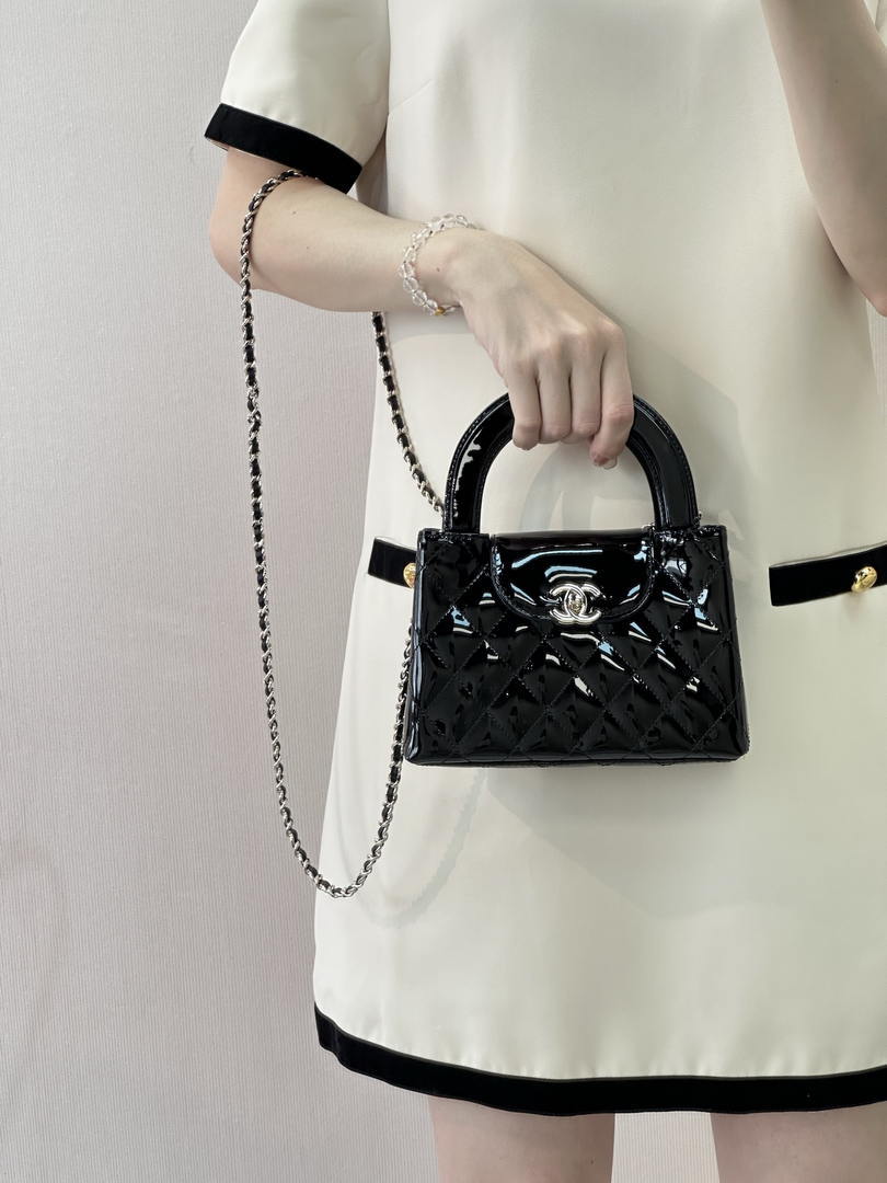 Chanel 26S AS4416 Mini Shopping Bag Mirror Calfskin Black