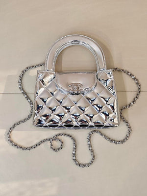 Chanel 26S AS4416 Mini Shopping Bag Mirror Calfskin Silver - Default Title - View 3
