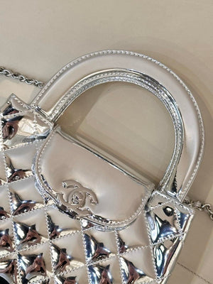 Chanel 26S AS4416 Mini Shopping Bag Mirror Calfskin Silver - Default Title - View 6