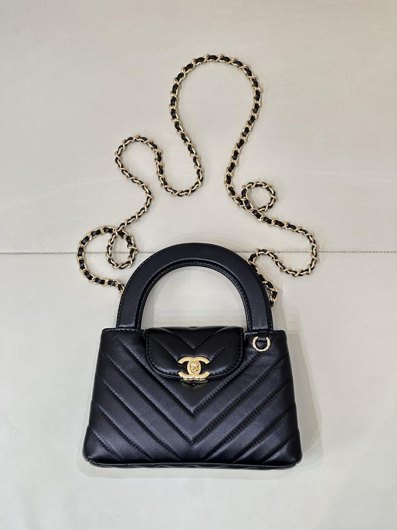 Chanel 26S AS4416 Mini Shopping Bag Shiny Lambskin & Gold-Tone Metal