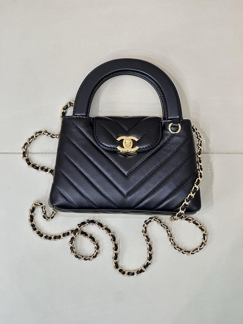 Chanel 26S AS4416 Mini Shopping Bag Shiny Lambskin & Gold-Tone Metal