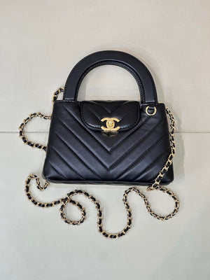 Chanel 26S AS4416 Mini Shopping Bag Shiny Lambskin & Gold-Tone Metal - Default Title - View 3