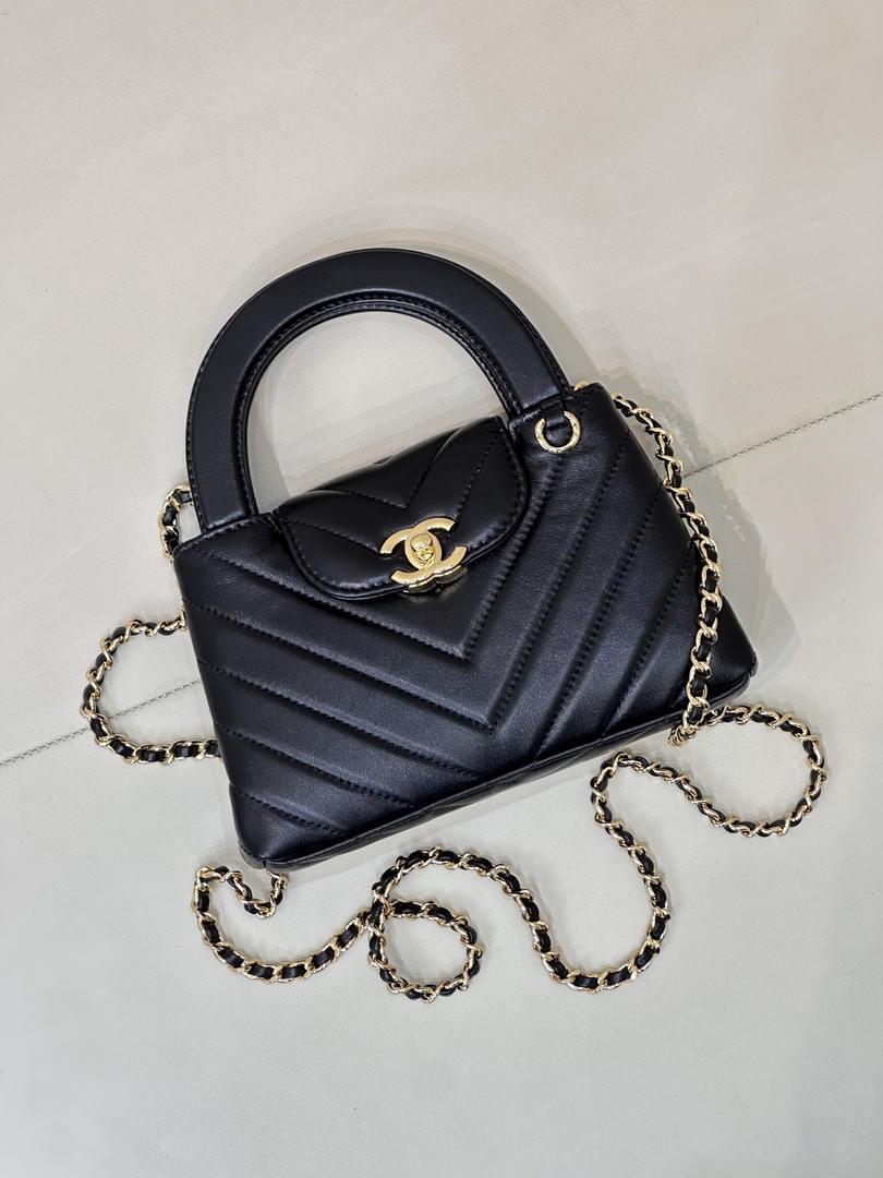 Chanel 26S AS4416 Mini Shopping Bag Shiny Lambskin & Gold-Tone Metal