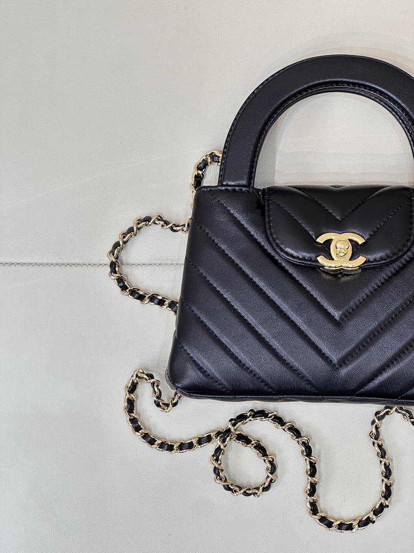Chanel 26S AS4416 Mini Shopping Bag Shiny Lambskin & Gold-Tone Metal