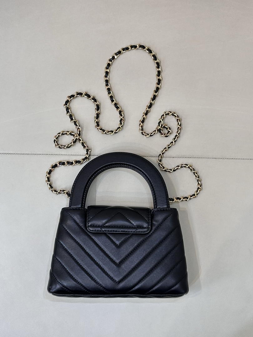 Chanel 26S AS4416 Mini Shopping Bag Shiny Lambskin & Gold-Tone Metal - Default Title - View 8