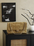 Chanel 26ss Matthieu Blazy Flap bag A00093 Brown suede
