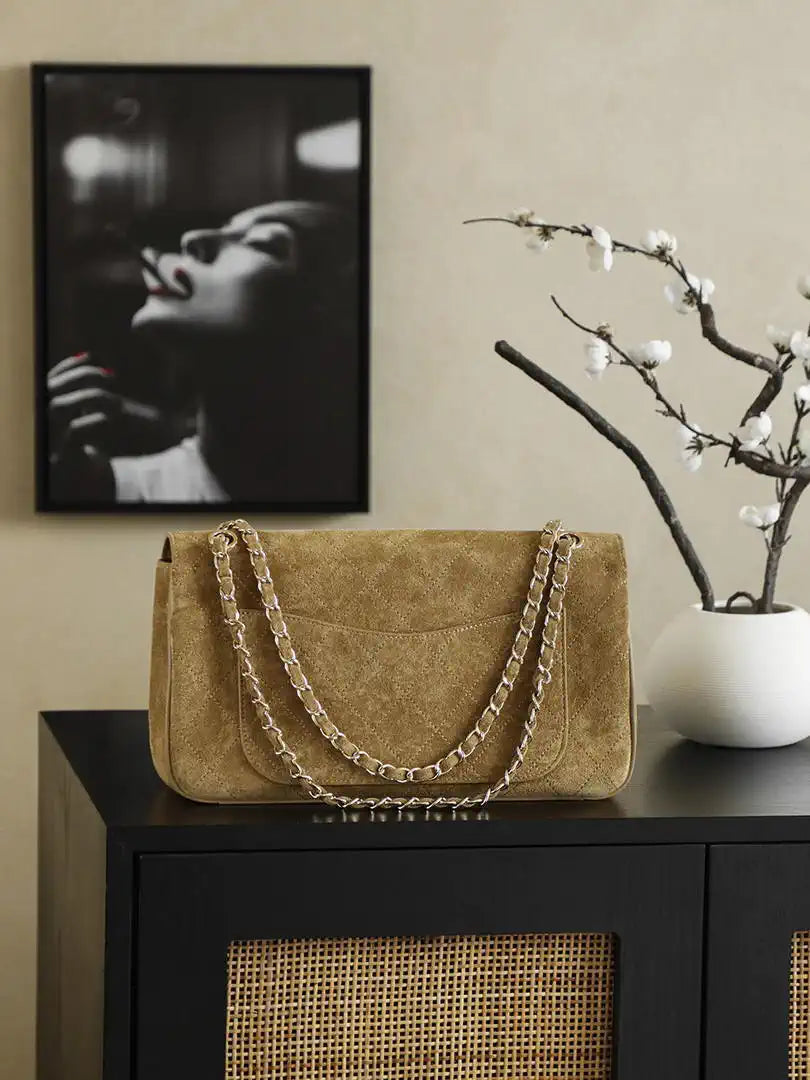 Chanel 26ss Matthieu Blazy Flap bag A00093 Brown suede