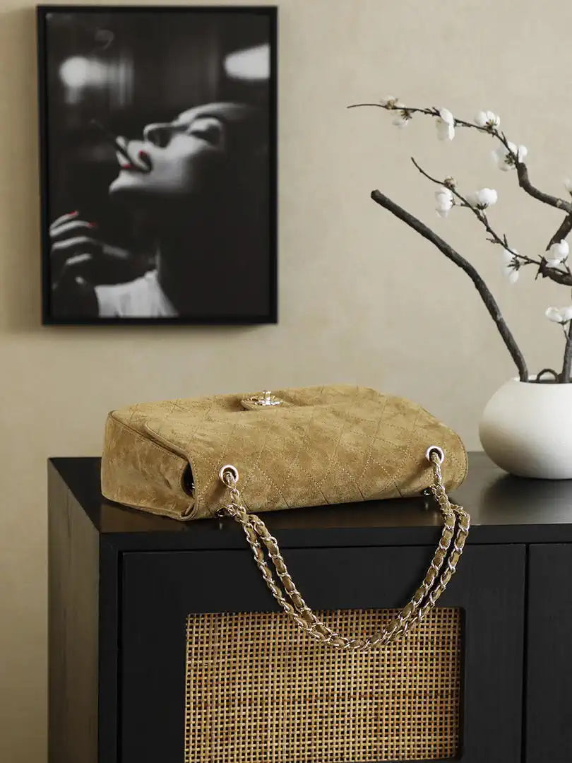 Chanel 26ss Matthieu Blazy Flap bag A00093 Brown suede