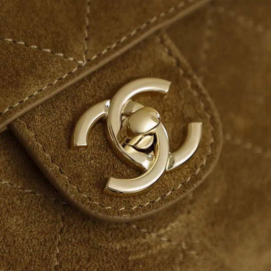 Chanel 26ss Matthieu Blazy Flap bag A00093 Brown suede