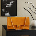 Chanel 26ss Matthieu Blazy Flap bag A00093 Orange suede