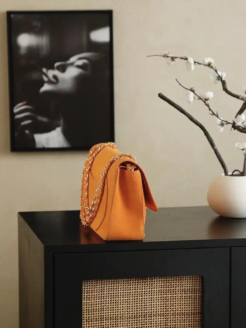 Chanel 26ss Matthieu Blazy Flap bag A00093 Orange suede