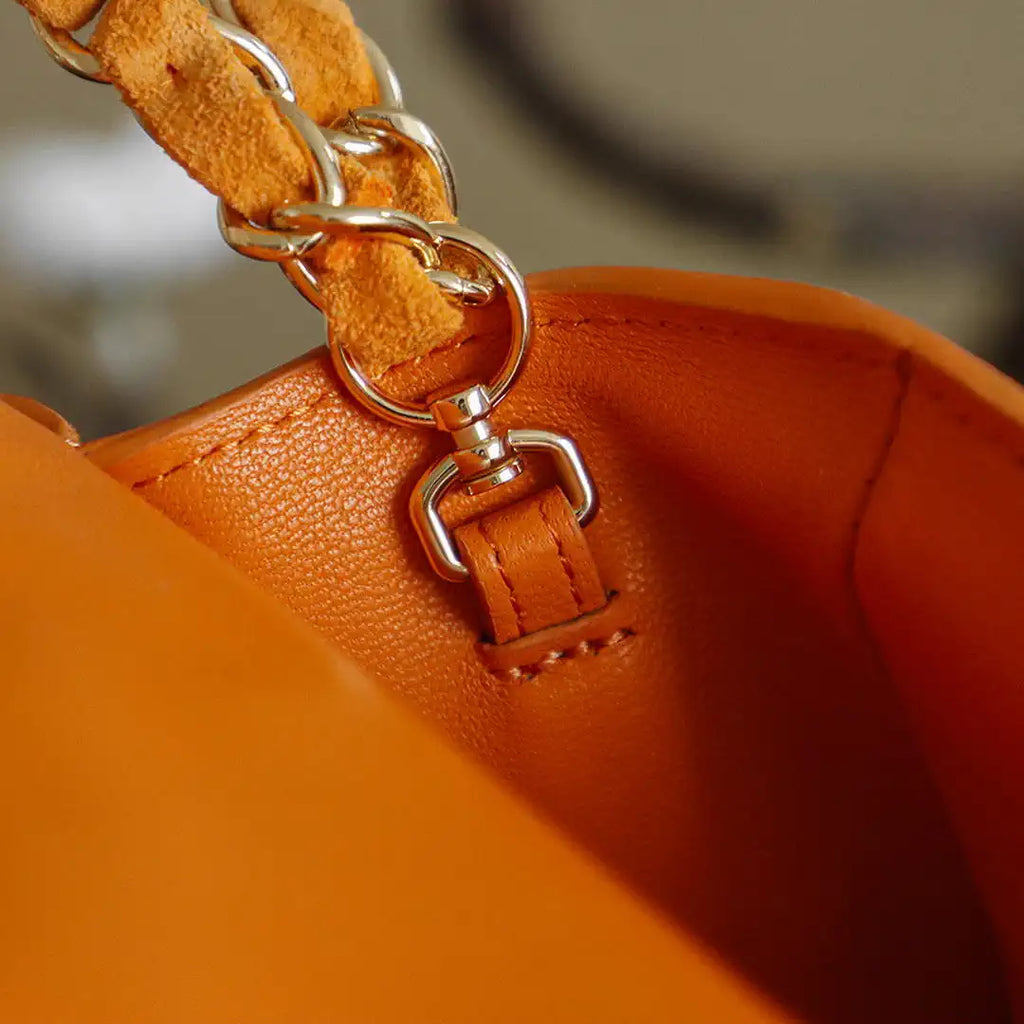 Chanel 26ss Matthieu Blazy Flap bag A00093 Orange suede