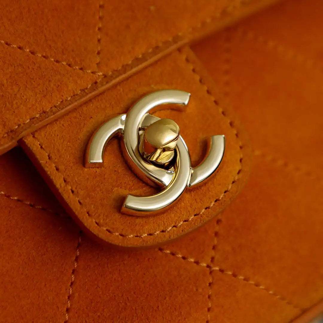 Chanel 26ss Matthieu Blazy Flap bag A00093 Orange suede