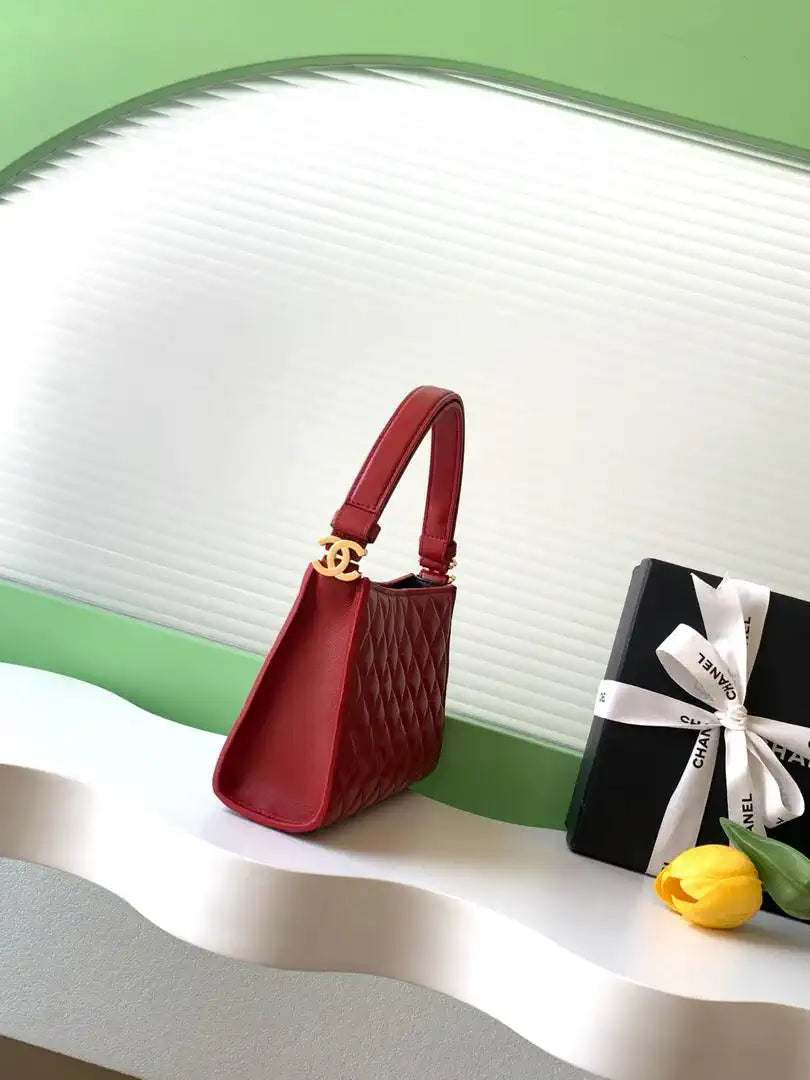 Chanel 26X AS6045 Hobo bag Lambskin Red