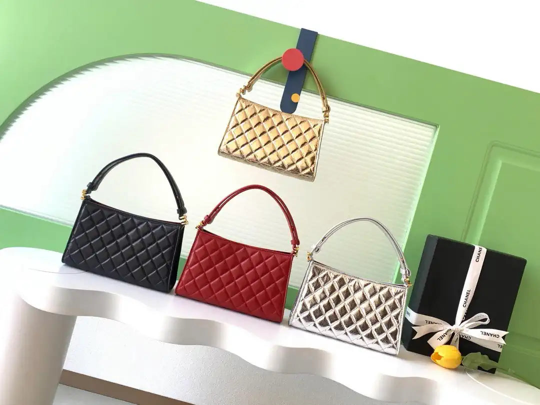 Chanel 26X AS6045 Hobo bag Lambskin Silver
