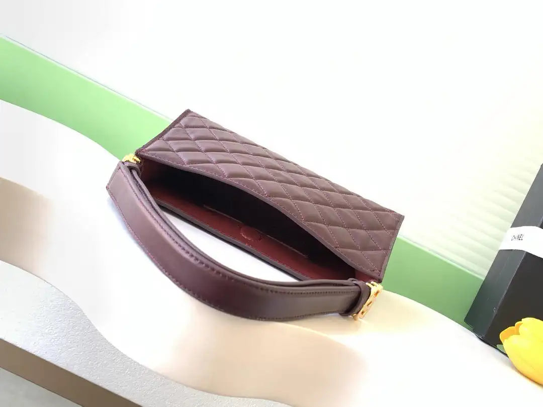 Chanel 26X AS6045 Hobo bag Lambskin Wine Red