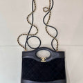 Chanel 31 mini Shopping Chain Suede AS4133 Bag Black