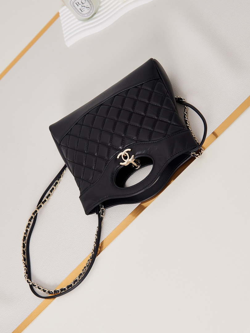 Chanel 31 mini Shopping Chain Lambskin leather AS4133 Bag Black - Default Title - View 6