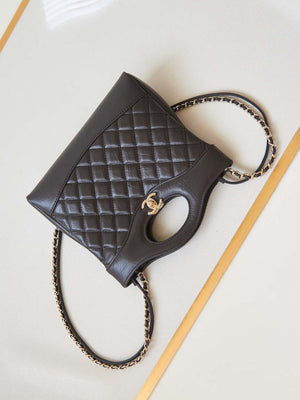 Chanel 31 mini Shopping Chain Lambskin leather AS4133 Bag Dark Brown - Default Title - View 7