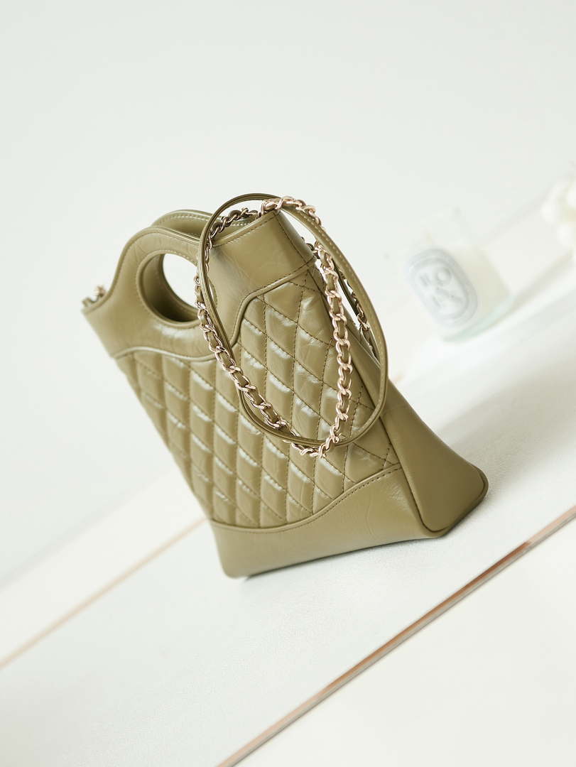 Chanel 31 mini Shopping Chain Lambskin leather AS4133 Bag Green - Default Title - View 5